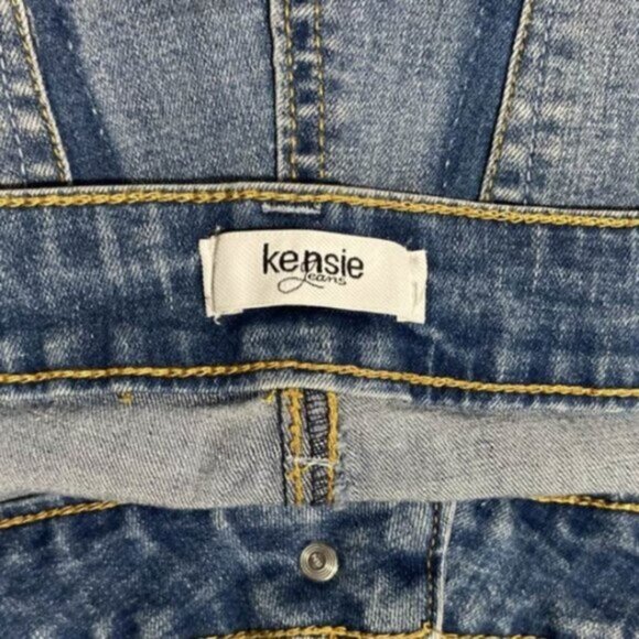 Kensie Distressed Ripped Skinny Jeans Size 14 | Blue Denim Stretch Y2K - Picture 9 of 12